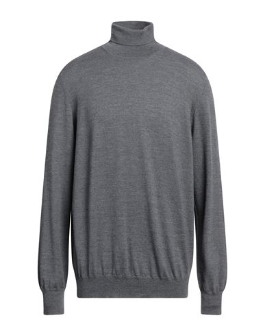 Gran Sasso Man Turtleneck Lead Size 46 Virgin Wool In Grey