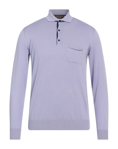 Doriani Man Sweater Lilac Size 44 Cotton In Purple