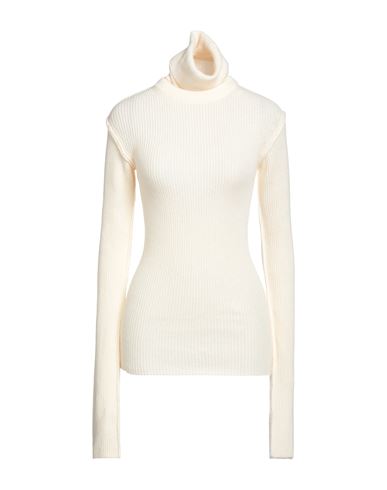 Sportmax Woman Turtleneck Cream Size Xs Wool, Cashmere In White
