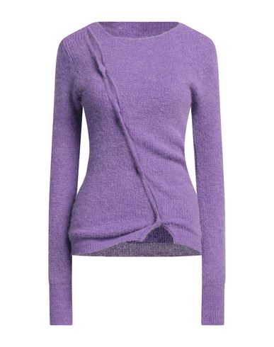Jacquemus Woman Cardigan Purple Size 8 Polyamide, Acrylic, Alpaca Wool, Wool