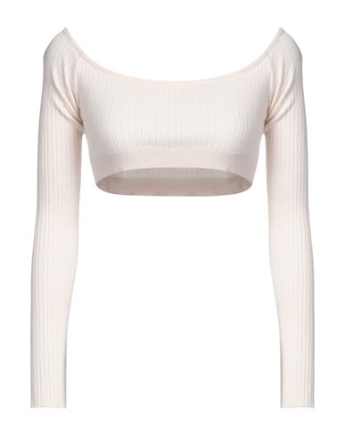 Shop Akep Woman Sweater Cream Size 6 Viscose, Polyester, Polyamide In White