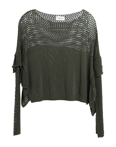 Vicolo Woman Sweater Military Green Size Onesize Cotton, Acrylic