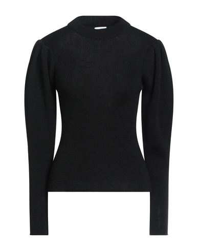 Merci .., Woman Sweater Black Size L Merino Wool