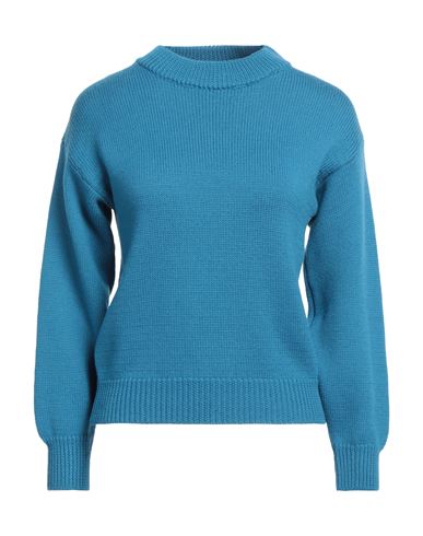 Merci .., Woman Sweater Blue Size L Merino Wool