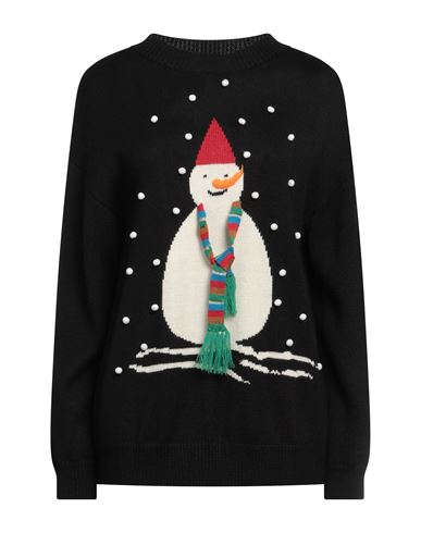 Vicolo Woman Sweater Black Size Onesize Acrylic, Viscose