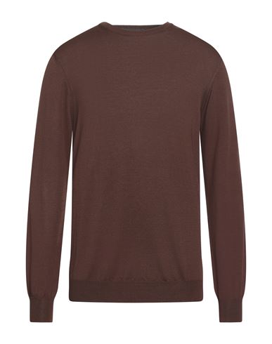 Drumohr Man Sweater Cocoa Size 42 Cotton In Brown