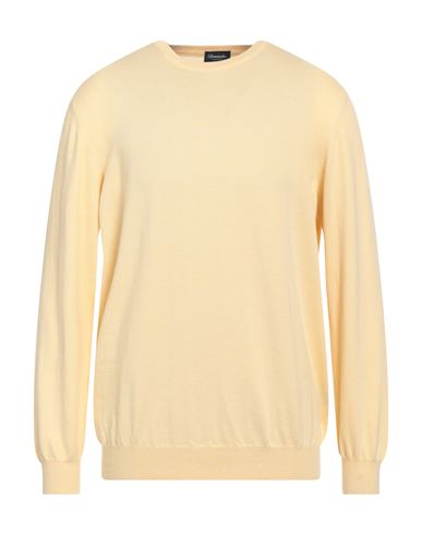 Drumohr Man Sweater Light Yellow Size 46 Cotton