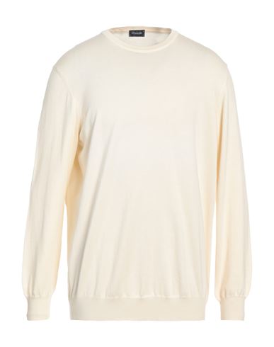 Shop Drumohr Man Sweater Ivory Size 46 Cotton In White