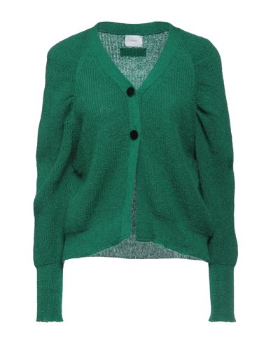 Merci .., Woman Cardigan Emerald Green Size S Acrylic, Mohair Wool, Polyamide