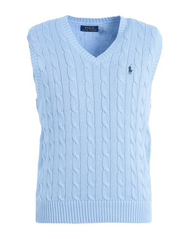 Polo Ralph Lauren Man Sweater Sky Blue Size L Cotton