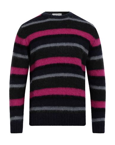 Rossopuro Man Sweater Fuchsia Size 5 Polyamide, Mohair Wool, Alpaca Wool, Polyester In Pink
