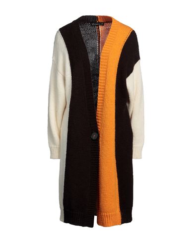 Pdr Phisique Du Role Woman Cardigan Orange Size 2 Merino Wool, Polyamide