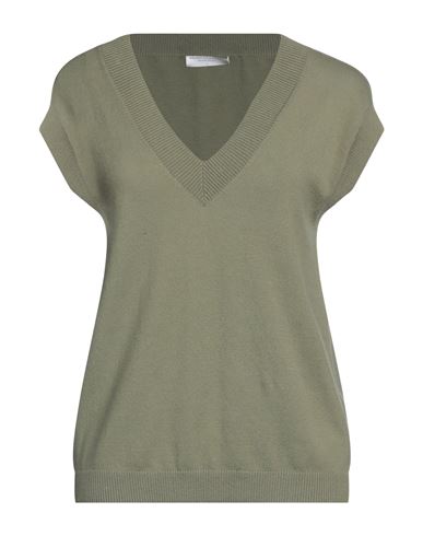 Majestic Filatures Woman Sweater Military Green Size 1 Organic Cotton, Elastane