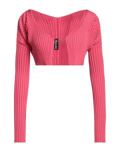 Jacquemus Woman Sweater Magenta Size 6 Viscose, Polyamide, Elastane, Polyester In Red