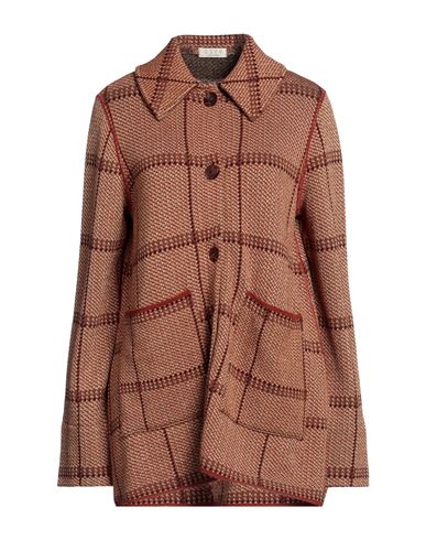 Siyu Woman Cardigan Brown Size 4 Polyamide, Metallic Polyester