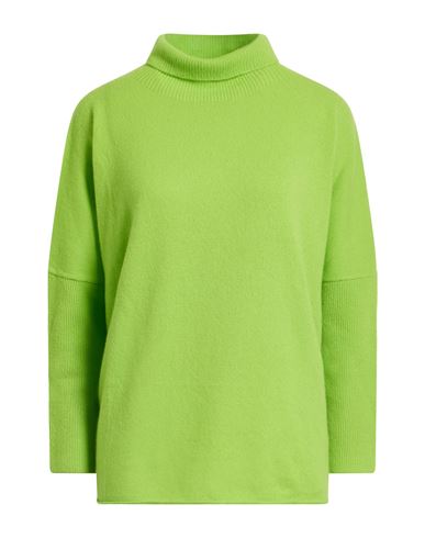 Vanisé Woman Turtleneck Lime Green Size 6 Cashmere In Green