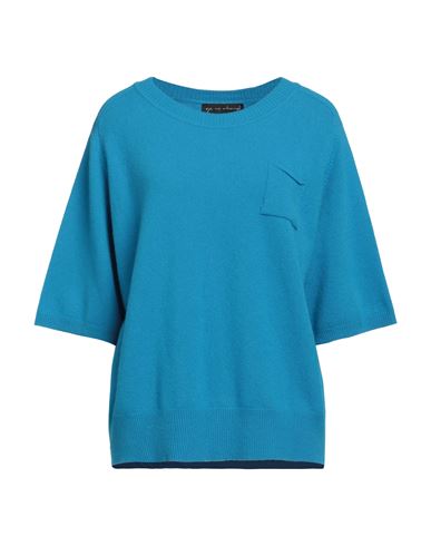 Pdr Phisique Du Role Woman Sweater Azure Size 3 Merino Wool, Polyamide, Cashmere, Elastane In Blue
