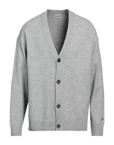 Carhartt Man Cardigan Light Grey Size Xl Acrylic, Nylon, Wool, Elastane