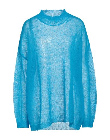 Pdr Phisique Du Role Woman Sweater Azure Size 2 Mohair Wool, Polyamide, Wool In Blue