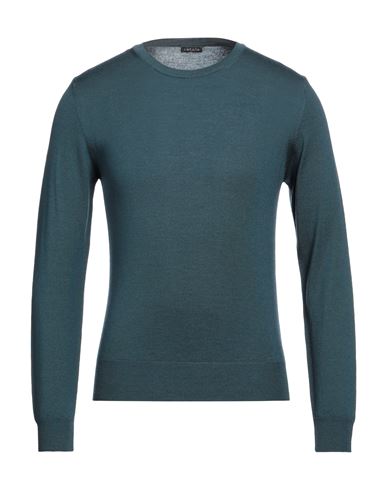 Retois Man Sweater Deep Jade Size M Merino Wool In Green