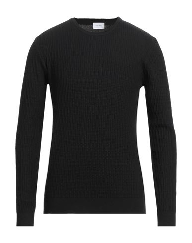 Sseinse Man Sweater Black Size Xl Viscose, Nylon In Black