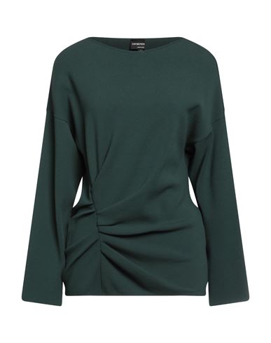 Emporio Armani Woman Sweater Dark Green Size 12 Viscose, Polyester