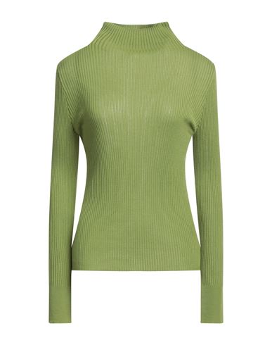 Roberto Collina Woman Turtleneck Acid Green Size M Merino Wool