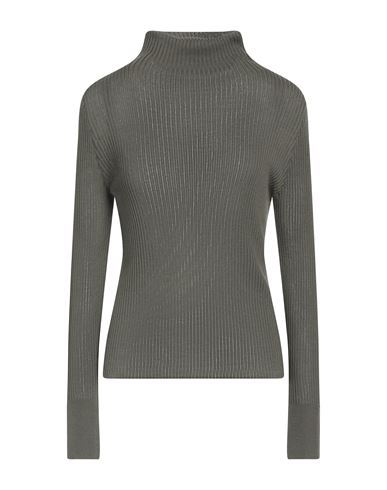 Roberto Collina Woman Turtleneck Military Green Size S Merino Wool