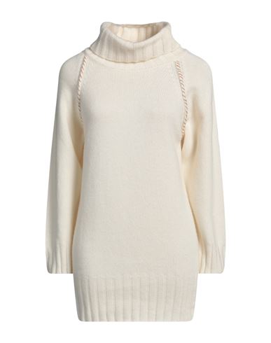 N. o.w. Andrea Rosati Cashmere Woman Turtleneck Ivory Cashmere, Viscose, Wool, Polyamide Cover