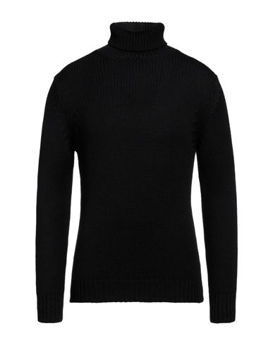 RETOIS RETOIS MAN TURTLENECK BLACK SIZE XL MERINO WOOL