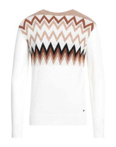 Markup Man Sweater Ivory Size Xxl Acrylic, Polyester, Wool, Elastane In White