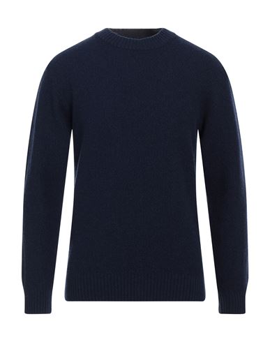 Retois Man Sweater Midnight Blue Size L Cotton In Blue