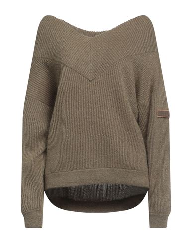 Brunello Cucinelli Woman Sweater Military Green Size M Mohair Wool, Polyamide, Wool, Metallic Fiber,