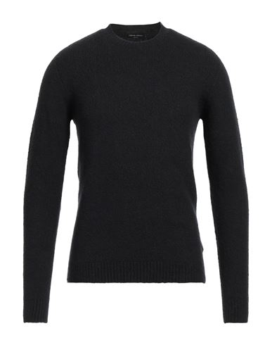 Roberto Collina Man Sweater Black Size 36 Cotton, Nylon, Elastane