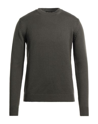 Roberto Collina Man Sweater Military Green Size 40 Merino Wool In Green