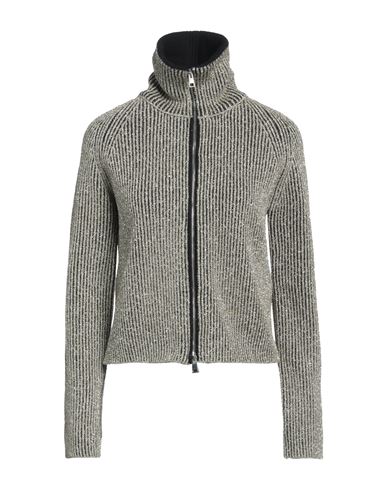 Roberto Collina Woman Cardigan Platinum Size M Wool, Metallic Polyester, Nylon In Grey