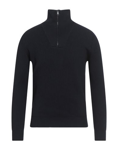 Roberto Collina Man Turtleneck Midnight Blue Size 38 Merino Wool, Nylon, Elastane In Black