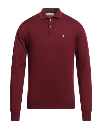 Manuel Ritz Man Sweater Burgundy Size Xxl Merino Wool In Red