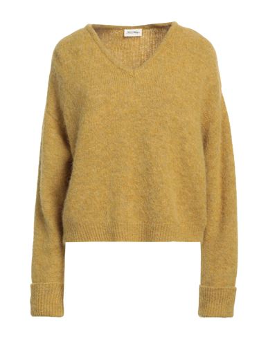 American Vintage Woman Sweater Khaki Size S Acrylic, Alpaca Wool, Polyamide, Wool, Elastane In Beige