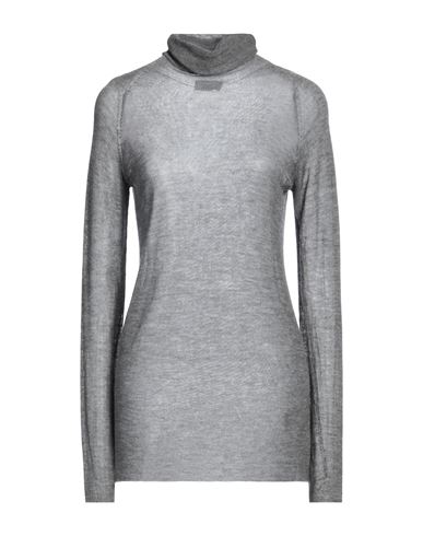 Shop Roberto Collina Woman Turtleneck Grey Size M Cashmere, Silk