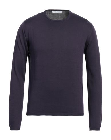 Cruciani Man Sweater Purple Size 38 Cotton