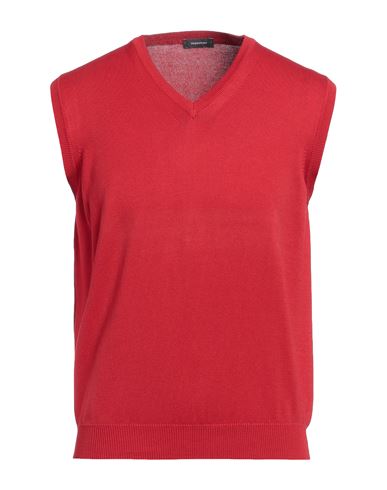 Rossopuro Man Sweater Red Size 3 Cotton