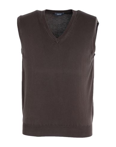 Rossopuro Man Sweater Dark Brown Size 3 Cotton
