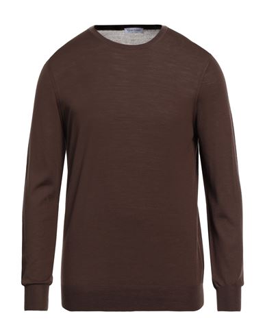 Shop Gran Sasso Man Sweater Brown Size 40 Virgin Wool