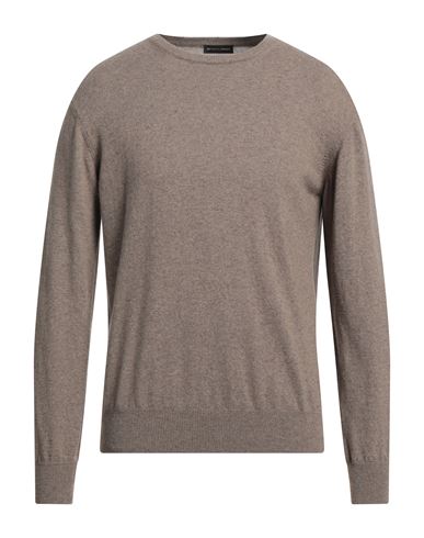 Shop Spadalonga Man Sweater Sand Size 46 Virgin Wool, Viscose, Polyamide, Cashmere In Beige