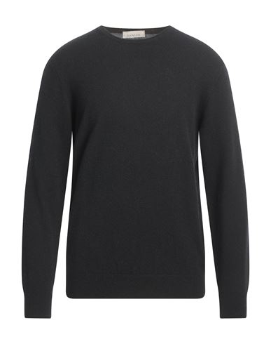 Laneus Man Sweater Black Size 38 Silk, Cashmere