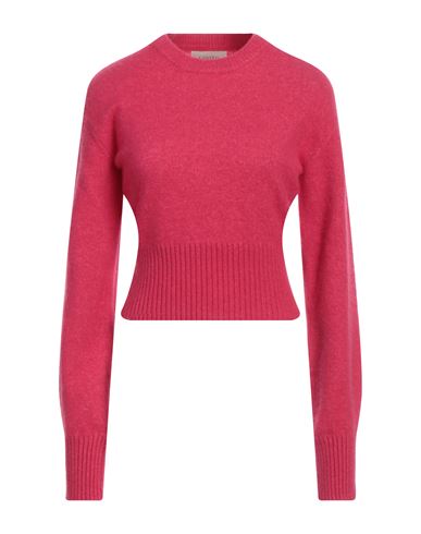 Laneus Woman Sweater Fuchsia Size 4 Cashmere, Silk, Polyester In Pink