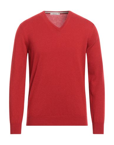 Kangra Man Sweater Tomato Red Size 40 Cashmere
