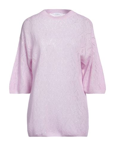 Malo Woman Sweater Pink Size Xs Cashmere, Linen, Polyamide