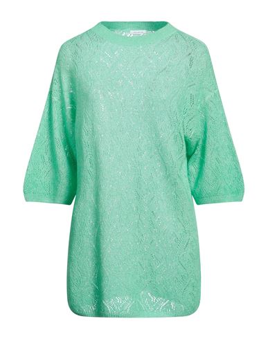 Malo Woman Sweater Light Green Size S Cashmere, Linen, Polyamide